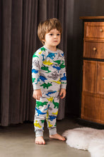 Load image into Gallery viewer, Grey Dinosaur Pajamas
