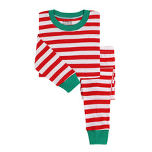 Load image into Gallery viewer, Red and Green Christmas Stripe Pajamas
